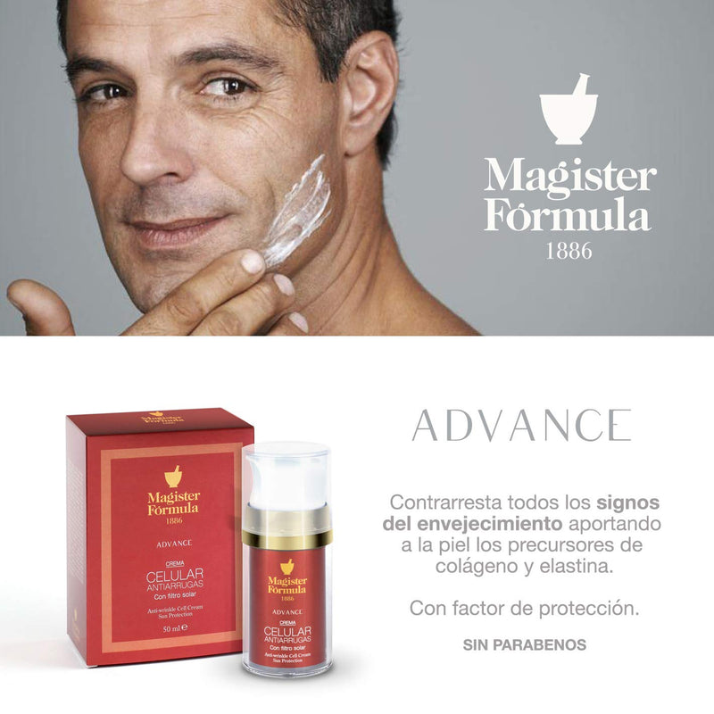[Australia] - Anti Wrinkle Cellular Cream 50 ml | Solar Protection SPF 15 | Hyaluronic Acid | Anti Aging Face Cream for Mature Skin | Moisturiser, Nourishing | Women and Men | Day and Night | Magister Formula 