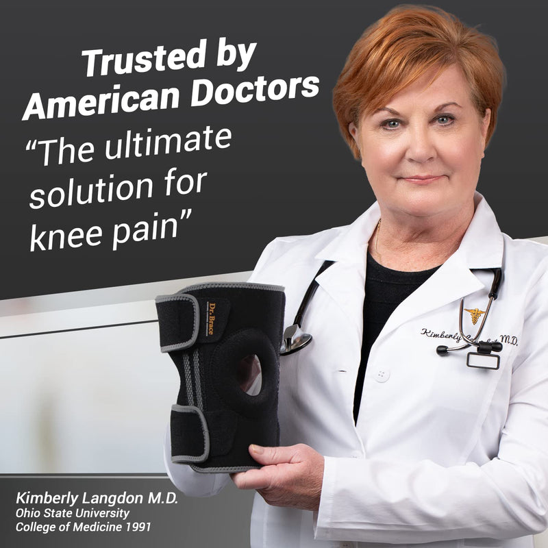 [Australia] - Dr. Brace ELITE Knee Brace with Side Stabilizers & Patella Gel Pads for Maximum Knee Pain Support and fast recovery for men and women-Please Check How To Size Video (Mercury, Large) Mercury 