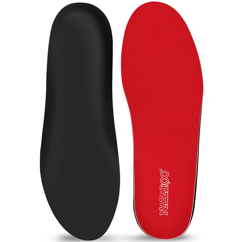 [Australia] - Shoe Insoles Arch Support Inserts Orthotic Insoles for Plantar Fasciitis, Flat Feet, High Arch, Pronation, Heel Spurs & Foot Pain Mens 16 - 16 1/2 Red 