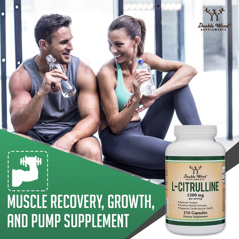 [Australia] - L Citrulline Capsules 1,200mg Per Serving, 210 Count (L-Citrulline Increases Levels of L-Arginine and Nitric Oxide) Muscle Recovery Supplement 210 Count (Pack of 1) 
