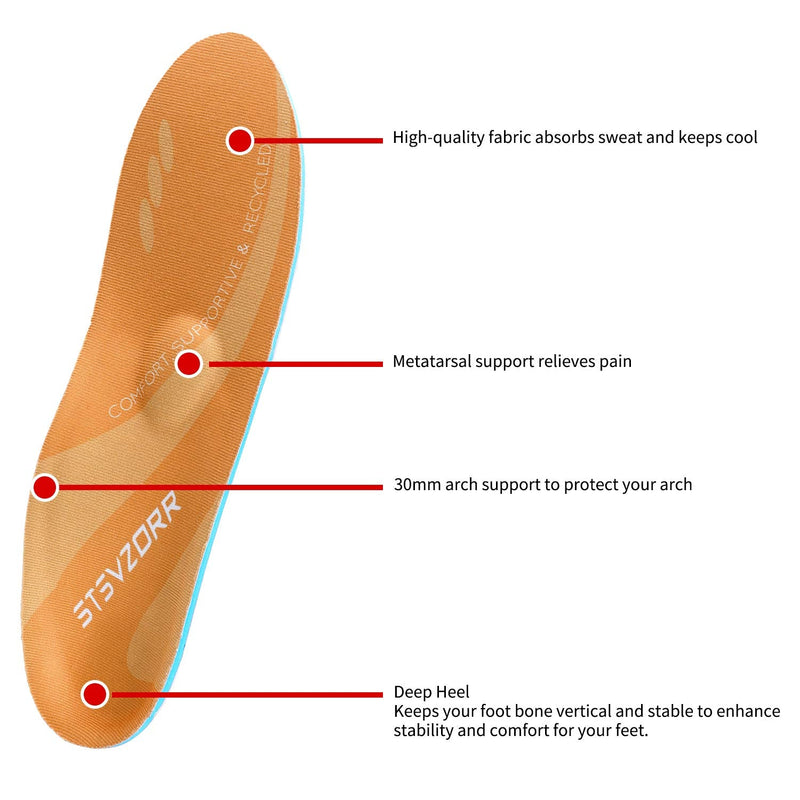 [Australia] - ORHILYA Plantar Fasciitis Pain Relief Men Orthotics Insole Arch Support Work Shoes Boot Insert Flat Feet Women Heel Spur Sole Orthopedic Pad for Pronation Absorbant Shock Athletic Cushion MEN (10-10 1/2) | WOMEN (12-12 1/2) --290MM-11.42" Yellow 
