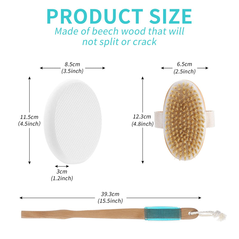 [Australia] - Topfinder Back Cream Applicator, Long Handled Body Lotion Tanning Moisturiser Applicator with Shower Scrubber Brush Loofah Bath Sponge 