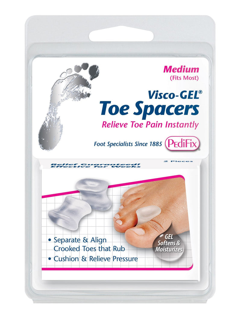 [Australia] - PediFix Visco-Gel Toe Spacers - Straighten Crooked Toes, Overlapping Toes, Hammer Toes, Bunions - Size Medium 
