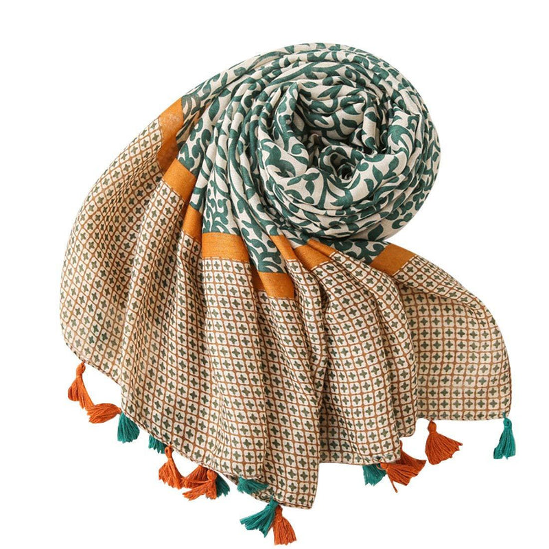 [Australia] - FAIRYGATE Women's Scarves & Wraps Ladies Scarves Lightweight Floral Women Scarf for Spring Summer 70.8 x 33.5 Inch 23231 