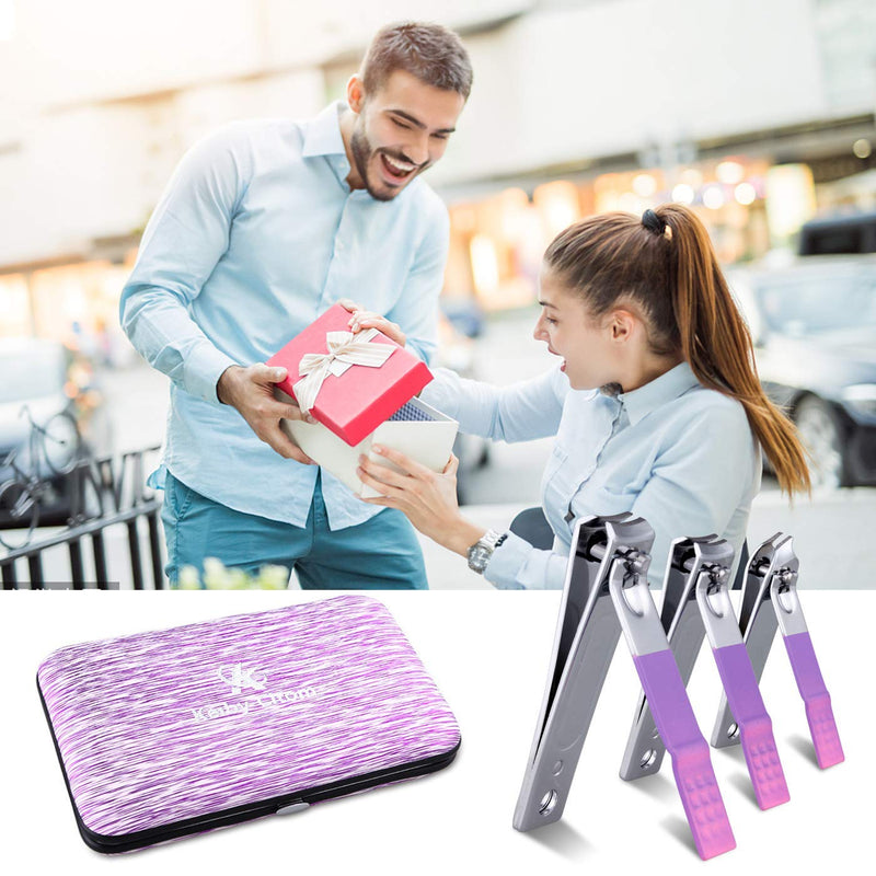 [Australia] - Manicure Set Professional Nail Clippers Kit -16Pcs Pedicure Care Tools Stainless Steel Women Grooming Kit for Travel or Home (Purple) Purple 