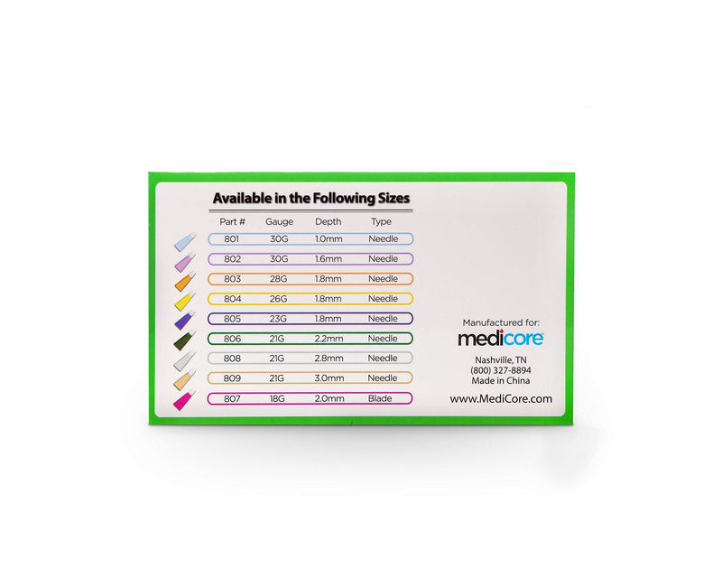 [Australia] - ReadyLance, Pressure Activated Safety Lancets, 100 Lancets, 21Gx2.2MM, Green 21G x 2.2MM 