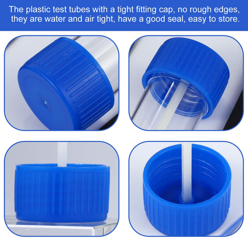 [Australia] - Milisten 10Pcs Stool Specimen Cup Stool Container Test Tubes Sample Specimen Bottle Urine Cup with Spoon Lid for Home Laboratory School Educational (Blue) 