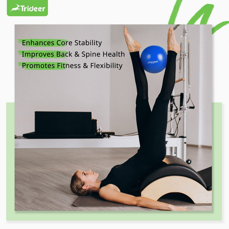 [Australia] - Trideer Pilates Ball 9 Inch Core Ball, Small Exercise Ball with Exercise Guide Barre Ball Bender Ball Mini Yoga Ball for Pilates, Yoga, Core Training, Physical Therapy, Balance, Stability, Stretching Dark Blue 23cm 