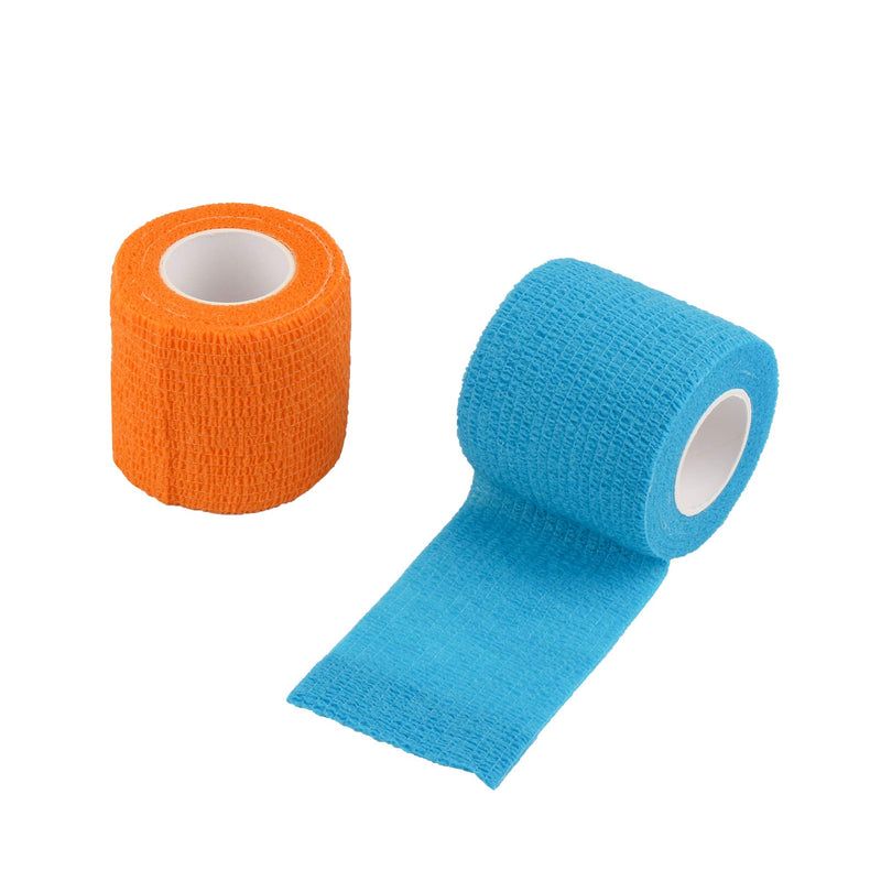 [Australia] - Mooerca 12 Pack Self Adherent Cohesive Wrap Bandages 2 Inches X 5 Yards, First Aid Tape, Elastic Self Adhesive Tape, Athletic, Sports wrap Tape, Bandage Wrap for Sports, Wrist, Ankle (Rainbow) 