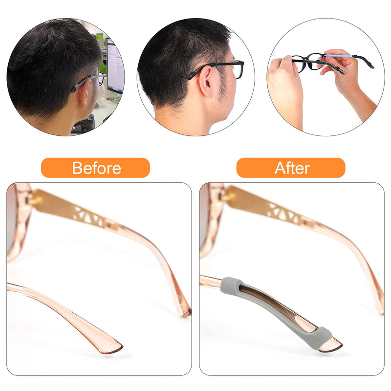 [Australia] - ALTcompluser 8 Pairs Silicone Glasses Ear Grip Hooks, Anti-Slip Eyeglasses Retainers, Soft Glasses Temple Holder Protectors for Various Glasses and Sunglasses( 8 pairs) 