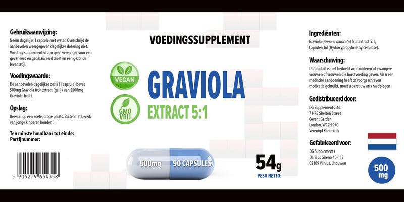[Australia] - Hepatica Graviola Fruit Extract 2500mg Equivalent (500mg of 5:1 Extract) 90 Vegan Capsules, 3rd Party lab Tested, High Strength Supplement, Gluten and GMO Free 