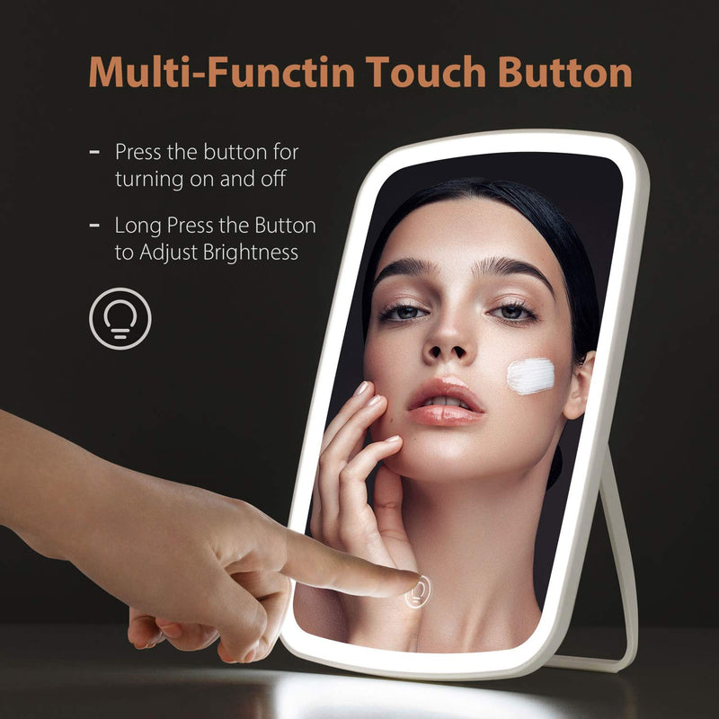 [Australia] - Jordan & Judy Makeup Mirror Touch Screen Vanity Mirror with LED Brightness Adjustable Portable USB Rechargeable 