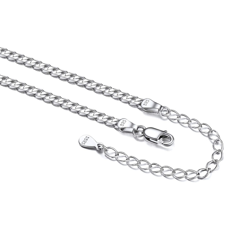 [Australia] - ChicSilver 925 Sterling Silver Ankle Bracelet for Women, Simple Durable Cuban Link/Figaro/Twist Rope Chain Anklets for Beach Party(with Gift Box) B: Figaro Chain 