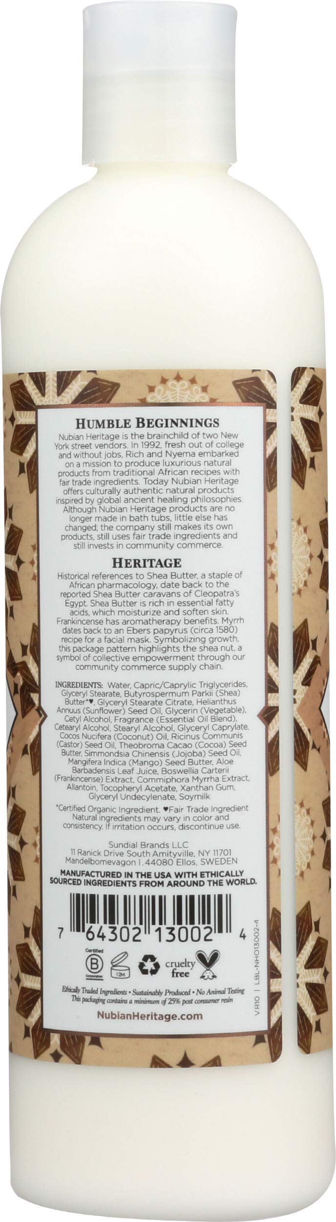 [Australia] - Nubian Heritage Lotion, Raw Shea and Myrrh, 13 Fluid Ounce 