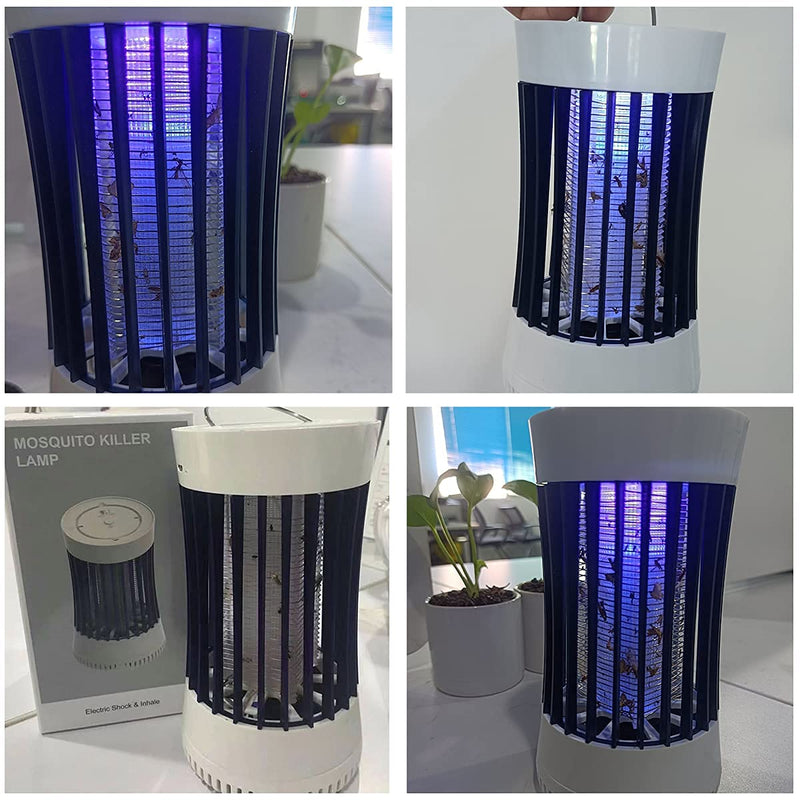 [Australia] - AICase Portable electronic rechargeable mosquito fly killer lamp/bug zapper for summer trip,outdoor camping,patio,home and garden (white) White 