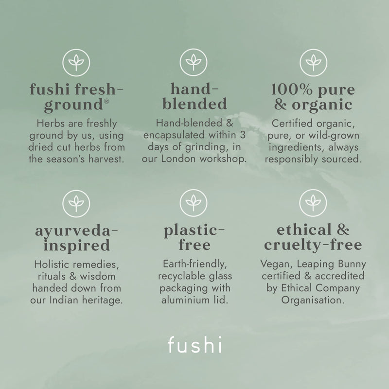 [Australia] - Fushi Organic Tribulus Terrestris (Gokshura), 60 Caps | Fresh-Ground Whole Food | Ayurvedic herb for Male Health & Sports Performance | Ethical & Vegan | Manufactured in the UK 