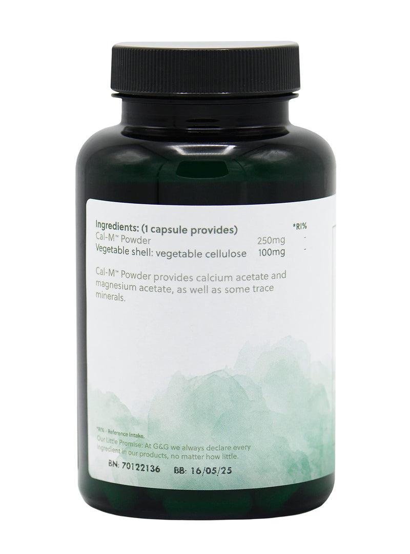 [Australia] - Cal-M Capsules | Calcium & Magnesium Blend with Cider Vinegar | Cal-mag Supplement | 120 Vegan Capsules | G&G Vitamins 
