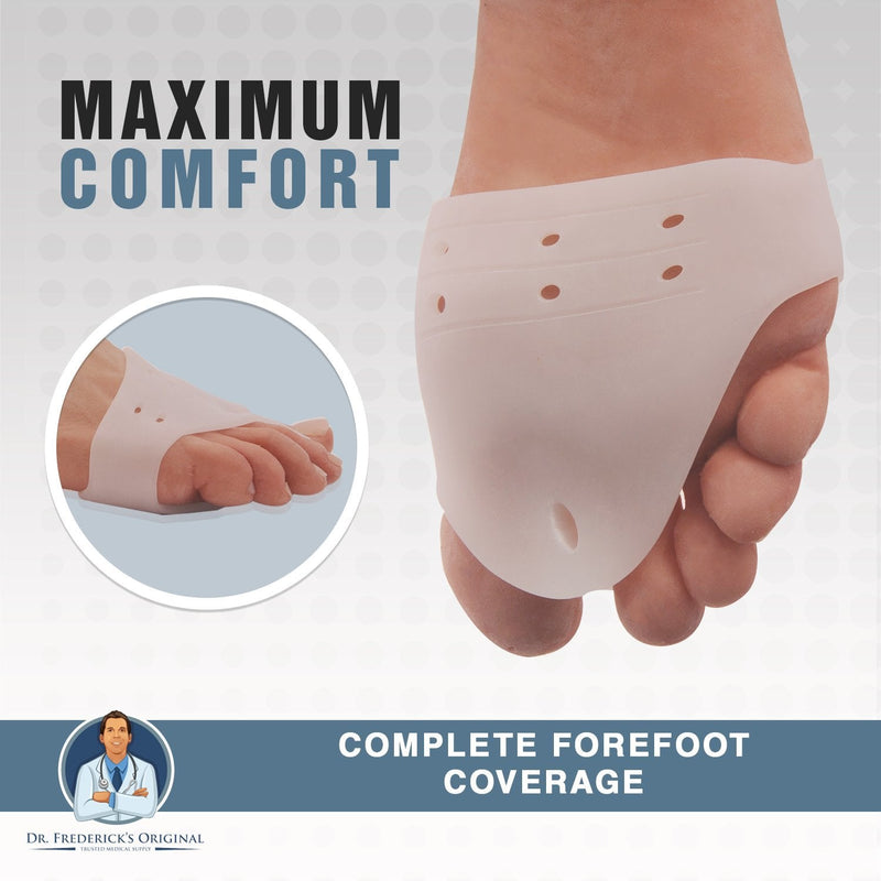 [Australia] - Dr. Frederick's Original Deluxe Ball of Foot Cushions & Bunion Pad - 2 Pieces - Foot Pads to Help Relieve Hallux Valgus, Tailor's Bunion, and Forefoot Pain - Get Back to Your Active Lifestyle 
