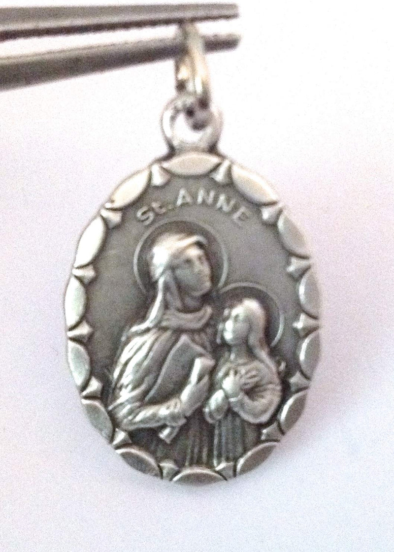 [Australia] - SAINT ANNE (MOTHER OF THE MOST HOLY VIRGIN MARY) OVAL SHAPE MEDAL - 100% MADE IN ITALY 