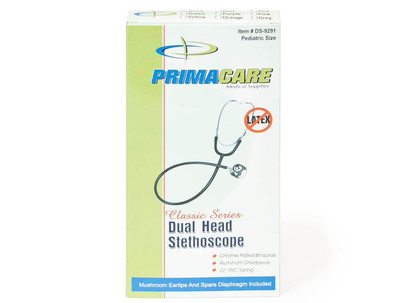 [Australia] - Primacare DS-9291-BL Pediatric Size 22 Inch Stethoscope for Clinical and Screening Instruments, Lightweight and Aluminum Dual Head Flexible Stethoscope, Blue 