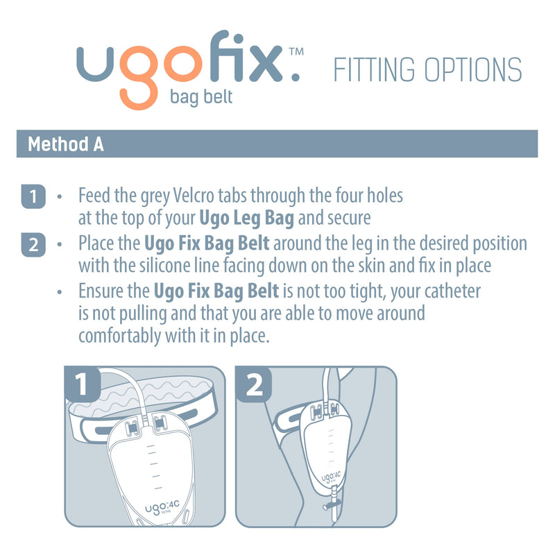[Australia] - Ugo Fix Bag Strap (x3) – Urine Drainage Support Strap/Catheter Leg Bag Support Strap/Elastic Belt Bag Straps with Soft Elastic Fabric and Comfortable Silicone Grips (Pack of 3) 