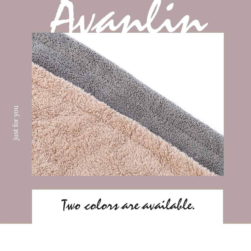 [Australia] - Avanlin Hair Towel Wraps Grey Absorbent Twist Turban Drying Hair Caps with Button Hair Drying Towels for Curly Long and Thick Hair for Women and Girls Pack of 2 