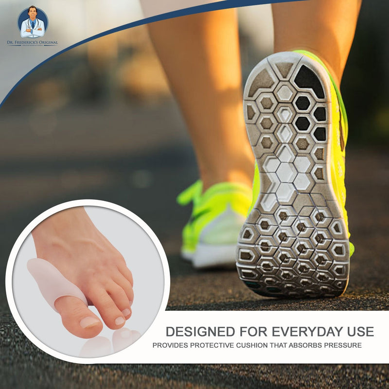 [Australia] - Dr. Frederick's Original Low-Profile Bunion Cushion Set - 2 Pieces - Gel Bunion Pad to Relieve Hallux Valgus Pain - Slim, Convenient, Reusable Bunion Shields - Perfect for Active Lifestyle 