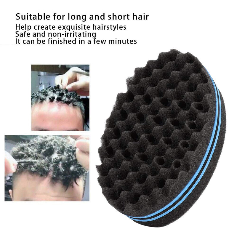 [Australia] - Barber Sponge Brush Professional Barber Shop Hair Curling Sponge Twist Hair Perming Styling Sponge Hairdressing Tool, For Dreadlock, Coils, Afro Curl As Hair Care Tool(01) 01 