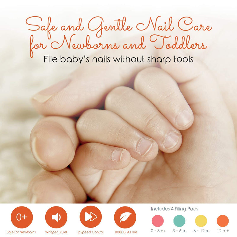[Australia] - Baby Nail File Electric Nail Trimmer: Baby Nail Trimmer for Infant and Toddler: Safer Than Baby Nail Clippers - Baby Grooming Kit and Manicure Set 