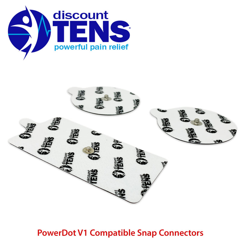 [Australia] - PowerDot 1.0 Compatible Electrodes with Snap Connector. 12 Premium PowerDot 1.0 Compatible Replacement Pads (Version 1 - Snap Connector) Version 1.0 - Snap 
