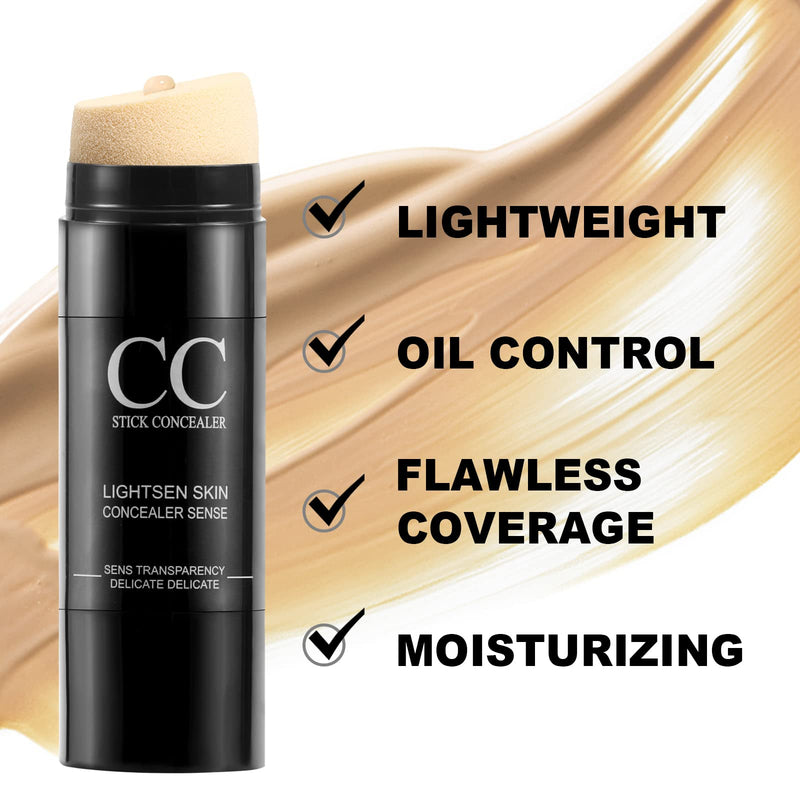 [Australia] - Boobeen Air Cushion CC Stick Moisturizing CC Cream Concealer Full Coverage Foundation Makeup Color Correcting Cream to Create Natural Makeup, Oil-Free Natural color 
