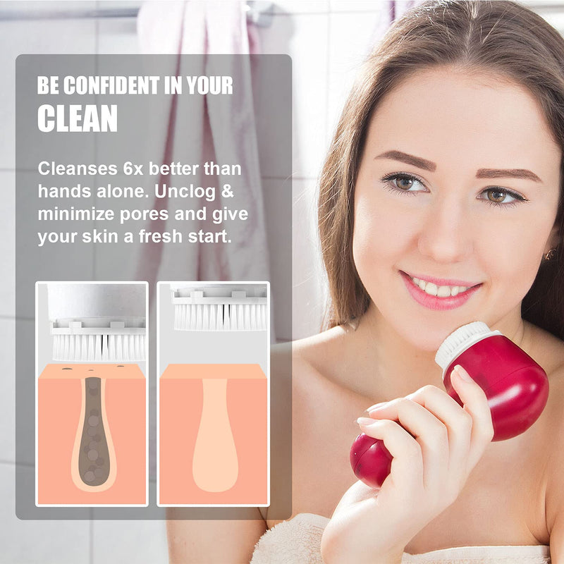 [Australia] - Sierra Clean Replacement Facial Cleansing Brush Heads compatible with Sensitive Face Brush Head, 4 pack 