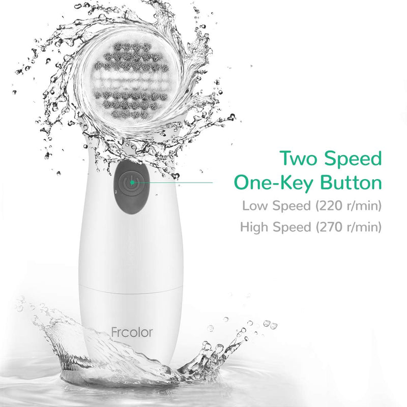 [Australia] - FRCOLOR 8 in 1 Electric Facial Cleaning Brush Skin Care Electric Beauty Device Spa Brush Skin Care Massage (White) 