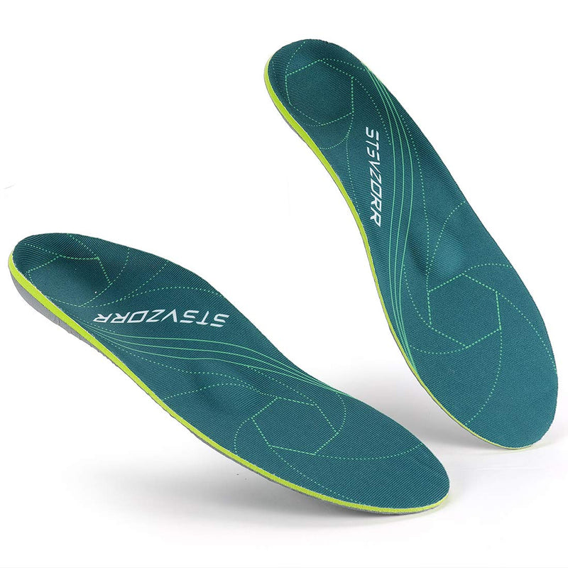 [Australia] - Plantar Fasciitis Arch Support Orthopedic Insoles Relieve Flat Feet Heel Pain Shock Absorption Comfortable Insoles UK-8-27CM--10.63" Green 