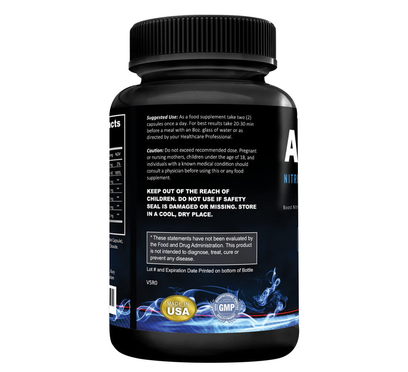 [Australia] - AlphaFlow L-Arginine, L-Citrulline & Beta Alanine | 1340mg Nitric Oxide (NO) Booster for Muscle Growth, Blood Flow, Vascularity & Size | Money Back Guarantee | 60 Vege Capsules 