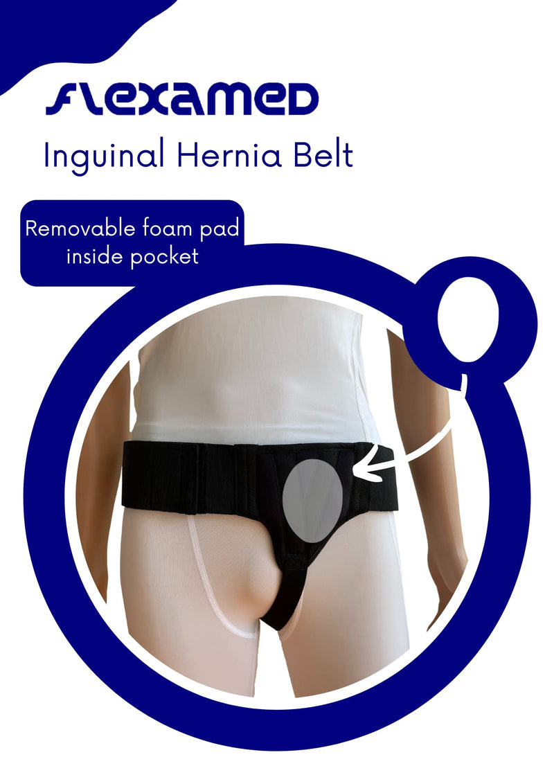 [Australia] - Hernia Gear Left Side Inguinal Hernia Groin Belt Black (M 32-36) M 32-36 