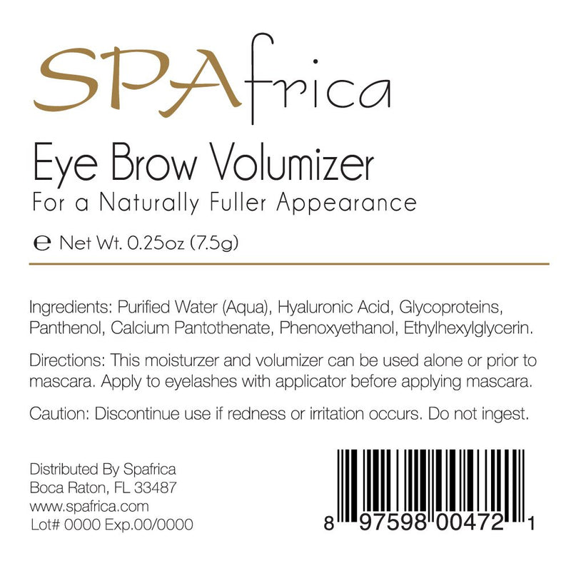 [Australia] - Natural Ultra Eye Brow Volumizer | w/Hyaluronic Acid, Vitamin B5, Panthenol | Brush On | Moisturizing, Protecting, Nourishes to Help the Appearance of Fuller Brows | .25 fl oz / 7.5 ml 