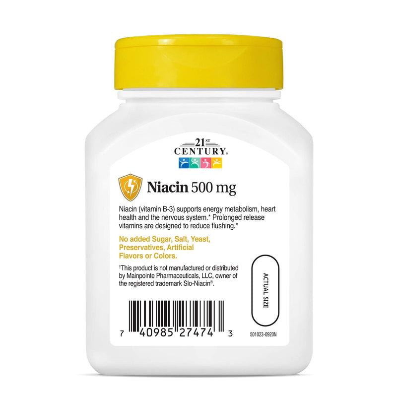 [Australia] - 21st Century Niacin 500 mg Prolonged Release Tablets, 100 Count (27474) 