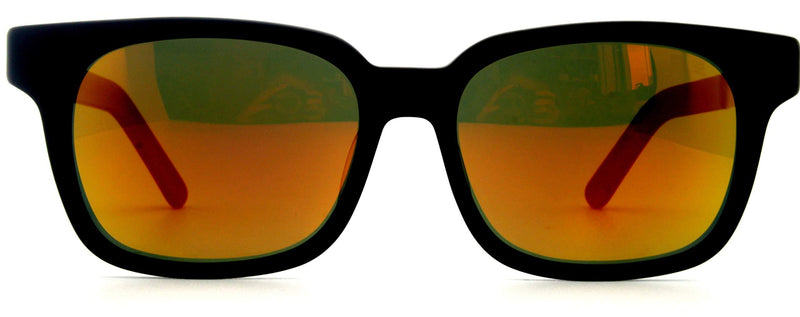 [Australia] - Trendy stylish square sunglasses for men women UV protection polarized sunglasses mirrored sun shied outdoor fashion eyewear Matte Black 