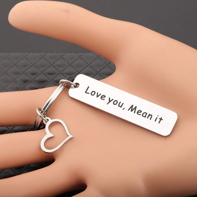 [Australia] - MAOFAED Gift for Boyfriend Husband Gift Love You Mean It Birthday Gift Men Keychain Gift Love Mean 