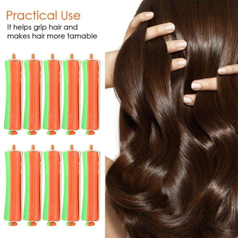 [Australia] - Perm Curlers, 80Pcs Hair Rollers with Rubber Band Salon Standard Wave Rods Heat Perm Curling 1-8 Sizes Hair Clip Curlers DIY Hairdressing Hairstyling Fixing Tool for Girls Women 