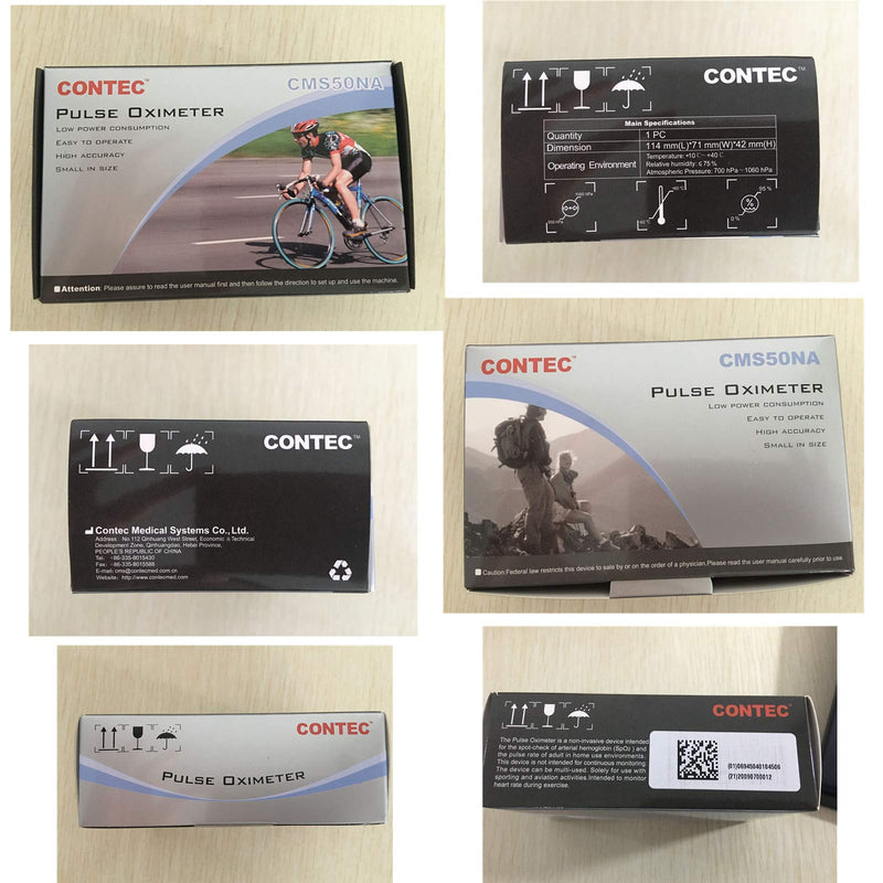 [Australia] - CONTEC MED CMS50NA Pulse Oximeter, Blood Oxygen Saturation Monitor … (Black) 