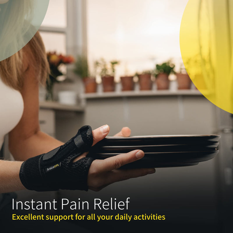 [Australia] - Thumb Splint Brace by BraceUP Right Left Hand Women and Men, Spica Splint, CMC Thumb Brace with Thumb Support, for Arthritis, Tendonitis, Carpal Tunnel Pain Relief and Thumb Sprain 