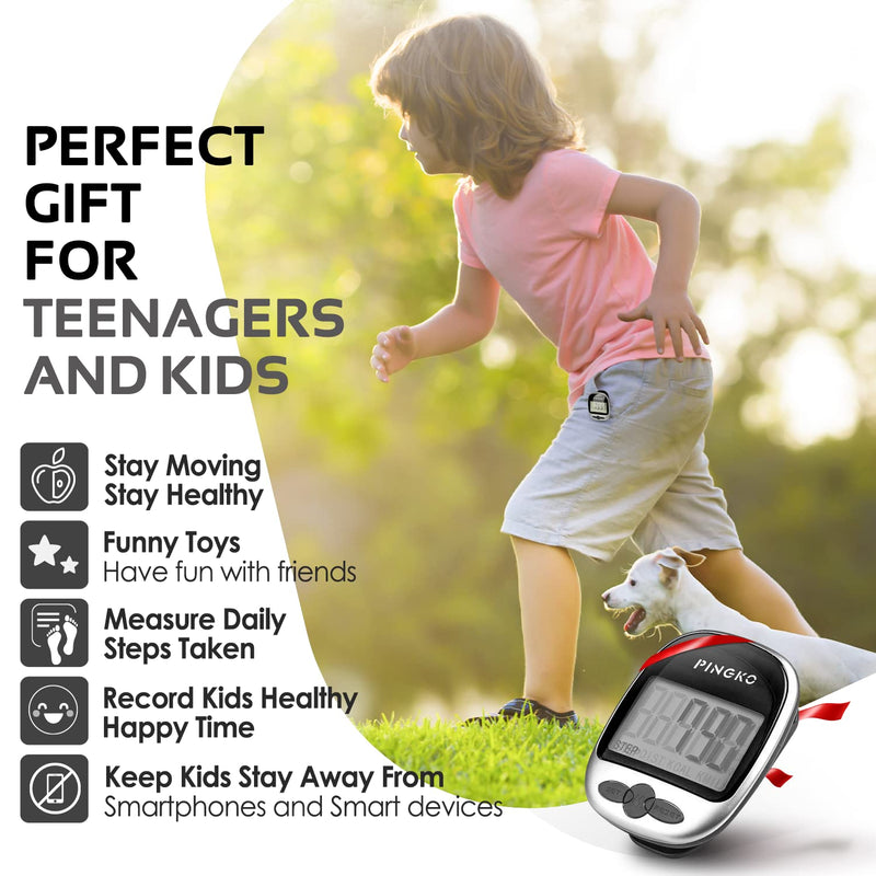 [Australia] - PINGKO Track Steps Multi-Function Portable Sport Pedometers Step/Distance/Calories Counter Fitness Tracker - Black 