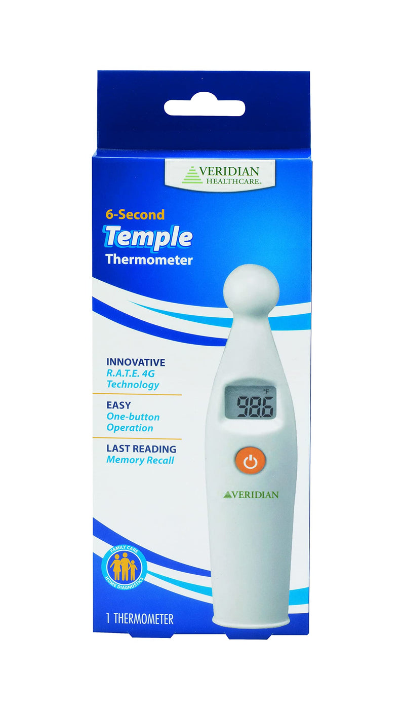 [Australia] - Veridian Healthcare Slim Line Package Mini Temple Touch Thermometer 