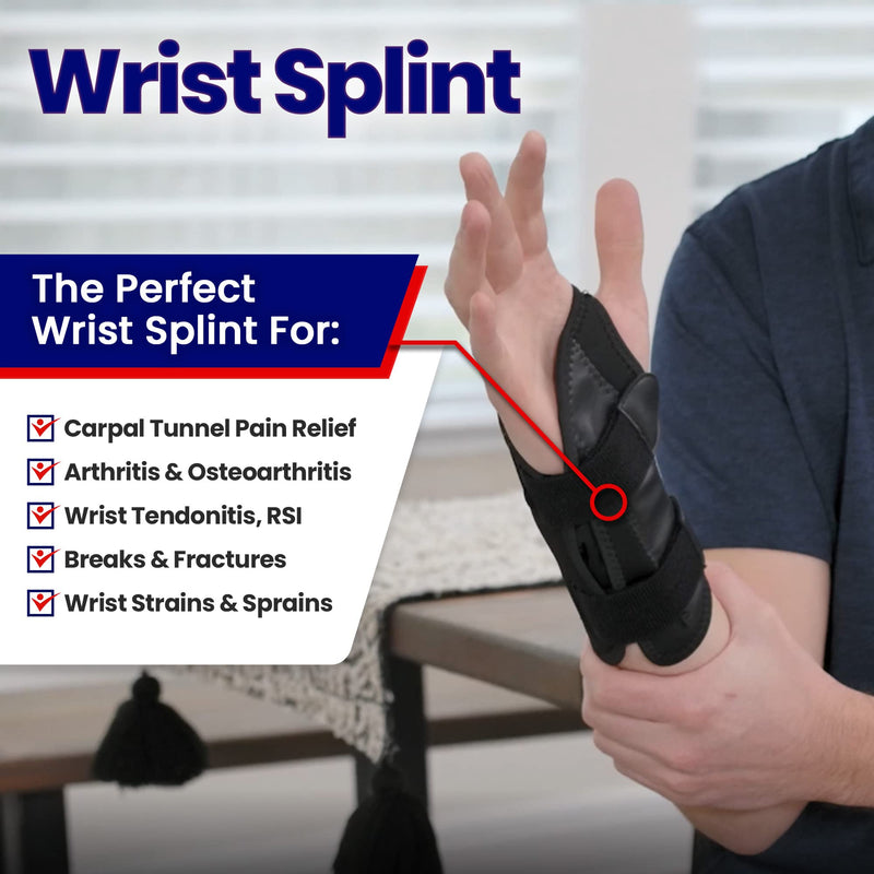 [Australia] - Carpal Tunnel Wrist Brace Night Support - Wrist Splint Arm Stabilizer & Hand Brace for Carpal Tunnel Syndrome Pain Relief with Compression Sleeve for Forearm or Wrist Tendonitis Pain Treatment (Right) Right 