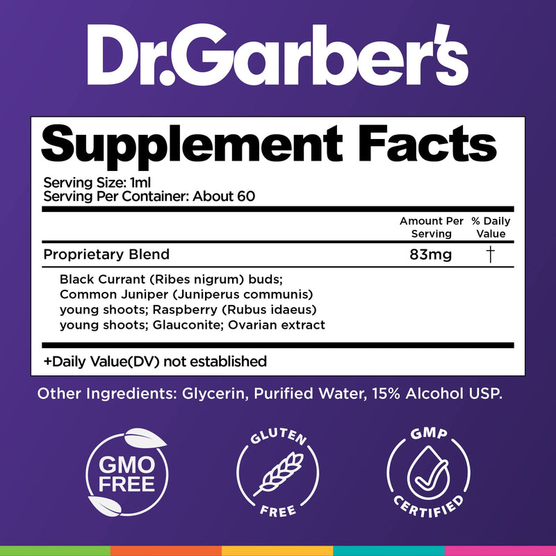 [Australia] - Dr. Garber's Natural Solutions Fem Cyle Oral Drops - Gemmotherapy Liquid Supplement to Balance Hormones and Relieve PMS, PMDD, Hot Flashes, Menopause, and Menstrual Symptoms - 60ml Fem Cycle 