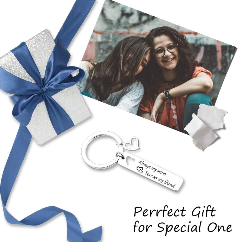 [Australia] - G-Ahora BFF Jewelry Gift for Sister Graduation Birthday Gift Keychain Keyring for gifls Sister Jewelry (KN-Always My Sister Forever My friend-20190619) 