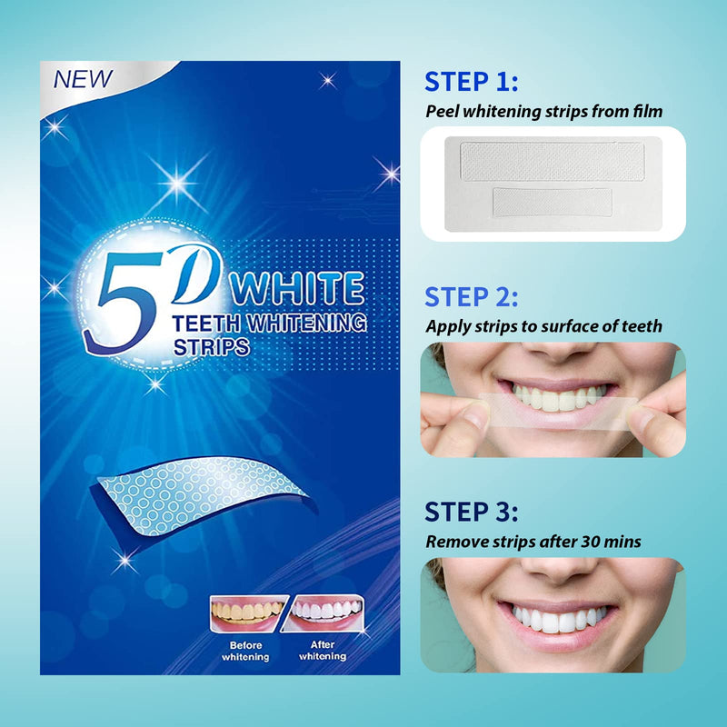 [Australia] - Teeth Whitening Strips 5D, YTOOK Tooth Whitening Kits for Sensitive Teeth - Gentle for Enamel and Gums, Teeth Whitener Removes Coffee Tea Smoking & Wine Stains 