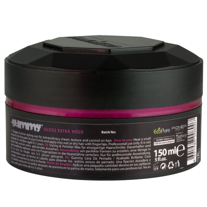 [Australia] - Gummy Hair Styling Wax Keratin Complex 150 ml (Purple - Gloss Extra Hold) Extra Gloss 